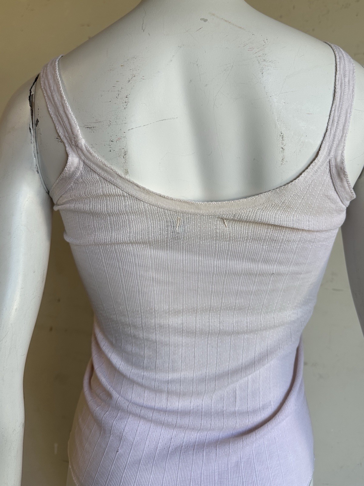 1950s Charmode Blank Ribbed Cotton Tank Top Undershirt 1950s 1960s