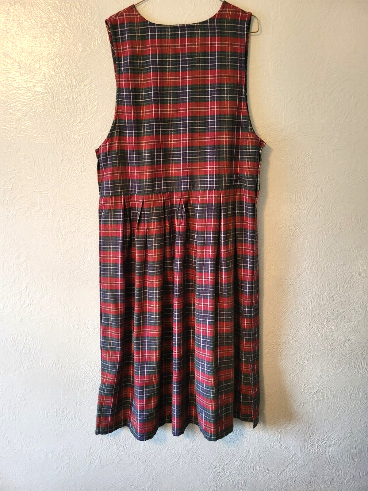Women’s Vintage Baxter & Wells Jumper / Dress /Shift Size 12P Red & Green Plaid