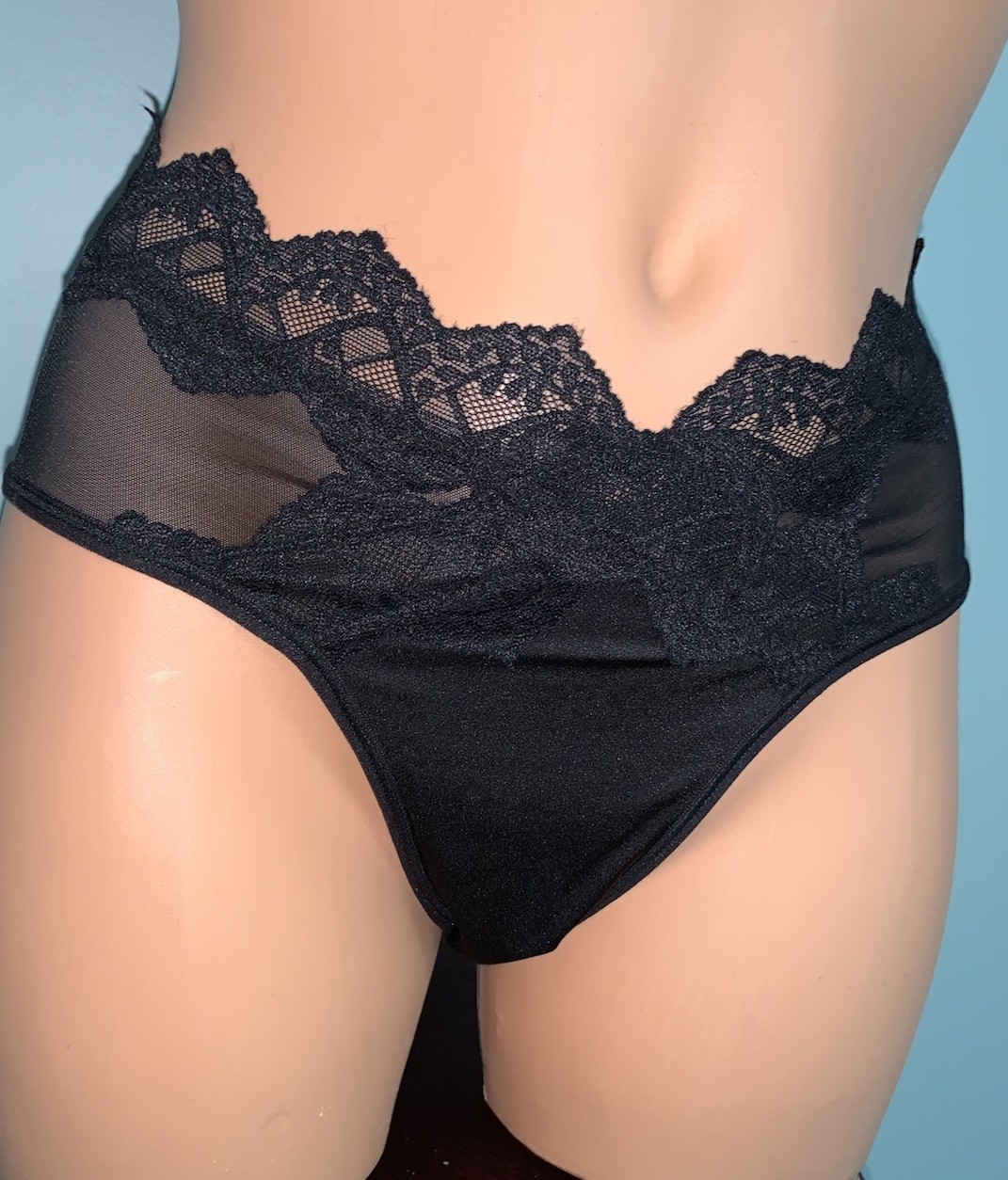 NEW Shiny & SHeeR Chiffon & Satin Bikini Panties M 6 Girly Romantic Panty