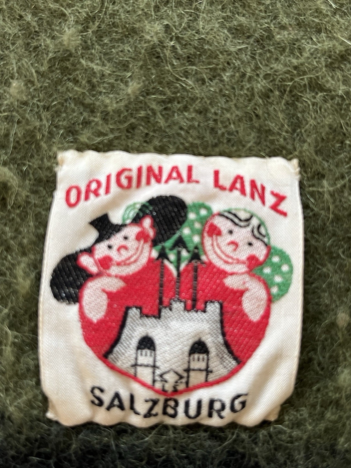 True VNTG Orig LANZ SALZBURG Boiled Wool Army Green 4 Button Jacket Austria S/M