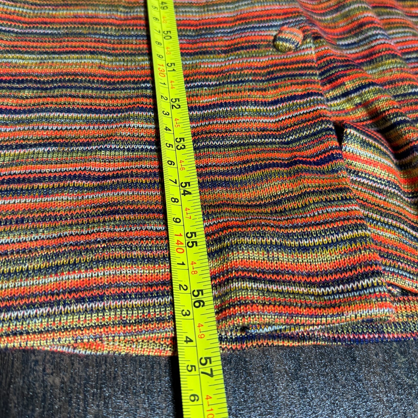 Vintage 1960’s Loungewear by Gossard Multicolor Orange Stripe Kimono Robe Dress