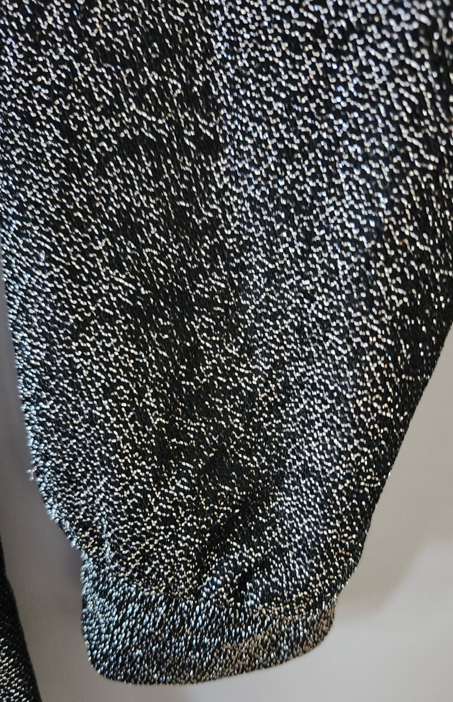Vintage Montgomery Ward Black Silver Sparkle 3 Piece Pant Suit + Dress/Top