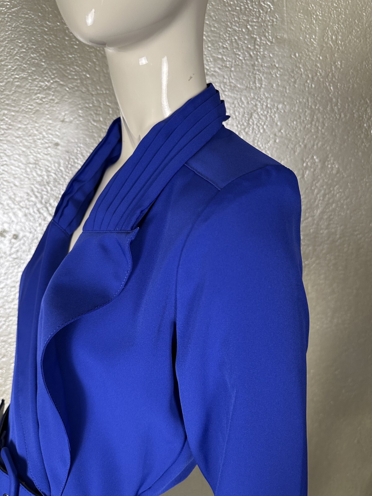 Vintage 1980s Ladies JOAN WALTERS Electric Blue Jumpsuit w/Studded Belt