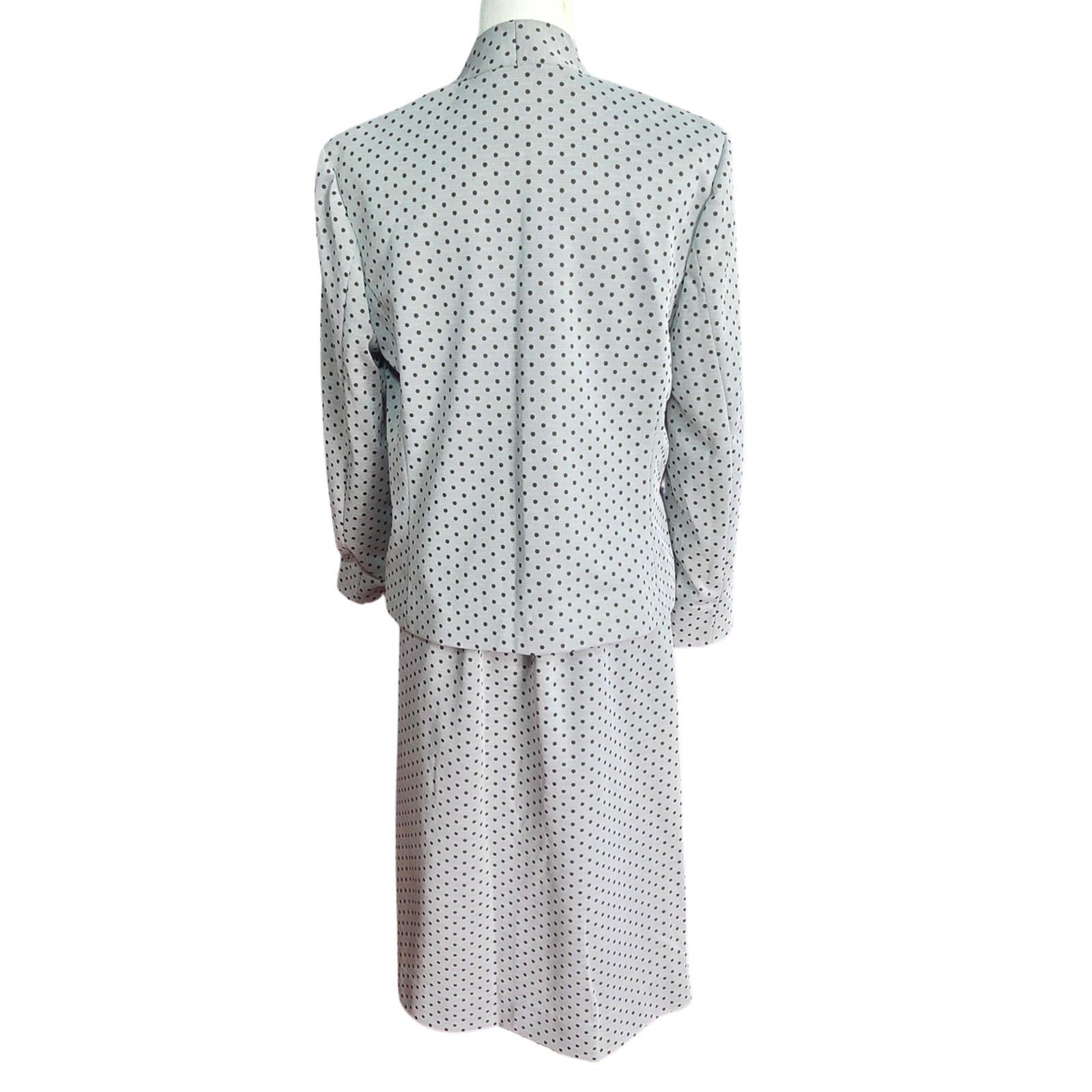 Vintage Polka Dot 80s Power Suit with Pockets (M/L)