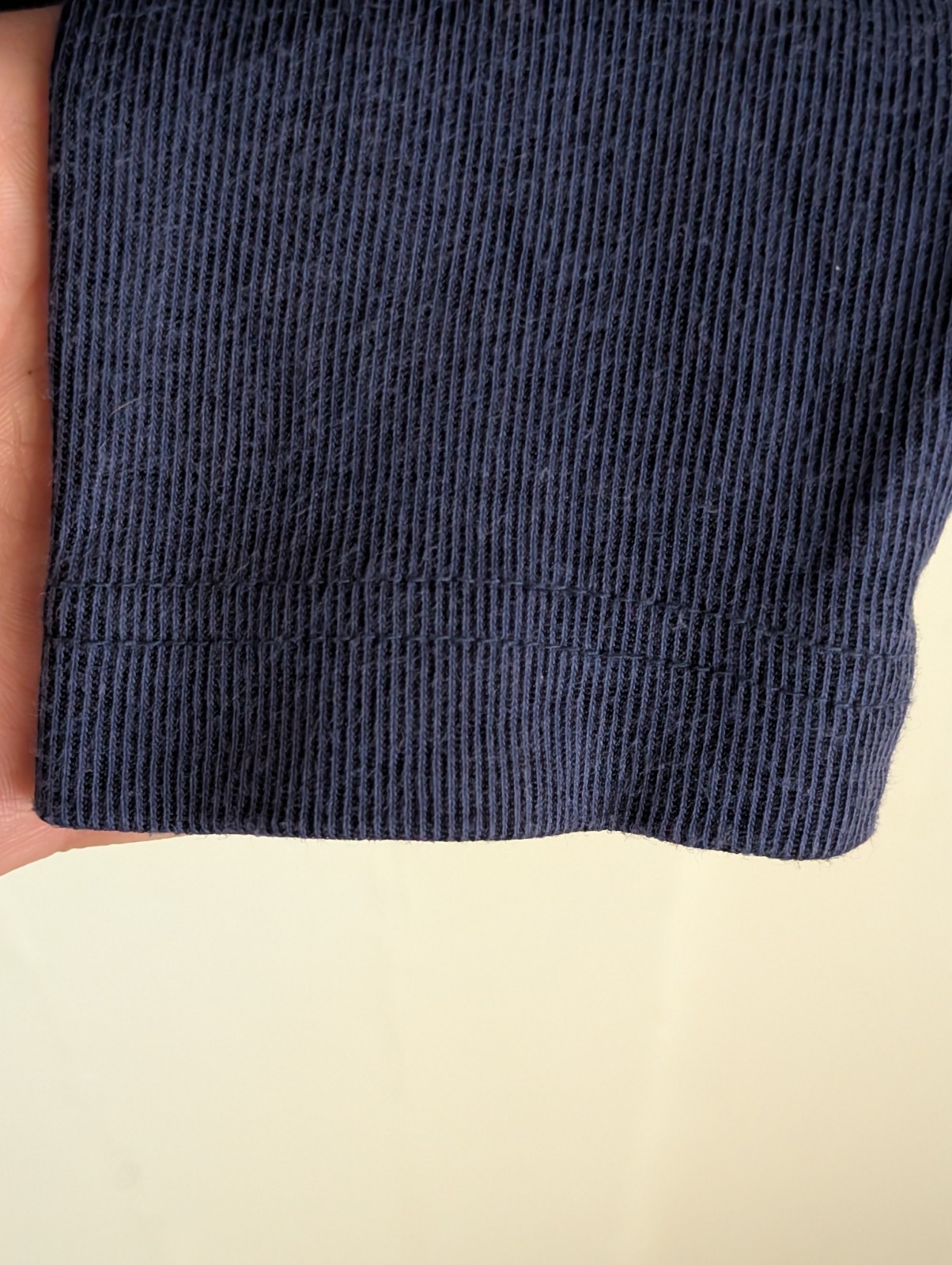Vintage One Step Up Navy Blue Long Sleeve Blouse Women’s Size Large Cotton Blend