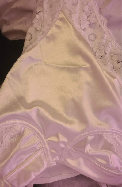 Glossy White Second Skin Satin Bodysuit Teddy Romper L NEW