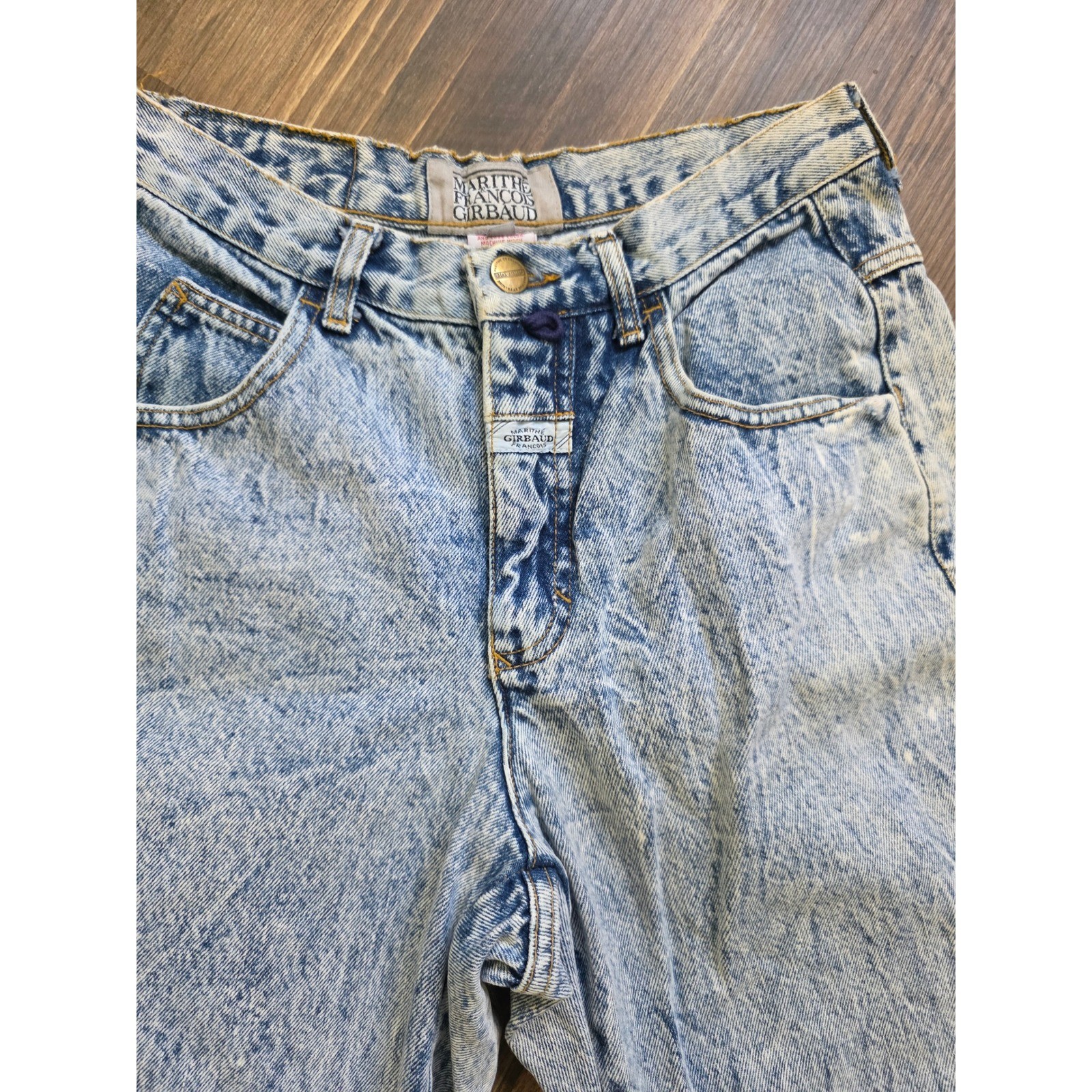 Marithe Francois Girbaud Vintage Acid Wash High Waisted Tapered Mom Jeans 9/10