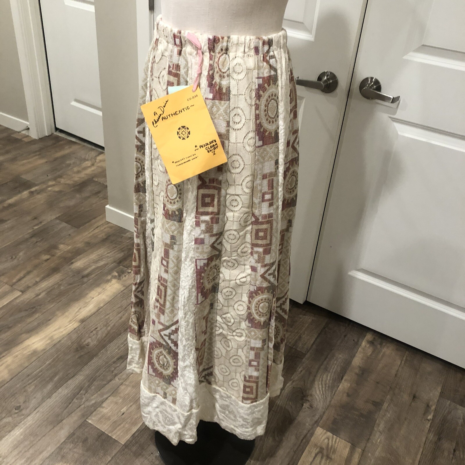 Vintage NOS 70s Chessa Davis Peddler’s Cloak Skirt Cottagecore Maxi Sash NWT
