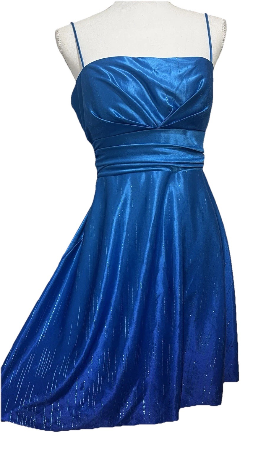 Vintage Y2K JUMP Apparel Blue Ombré Prom/Evening Dress Size Juniors 13/14