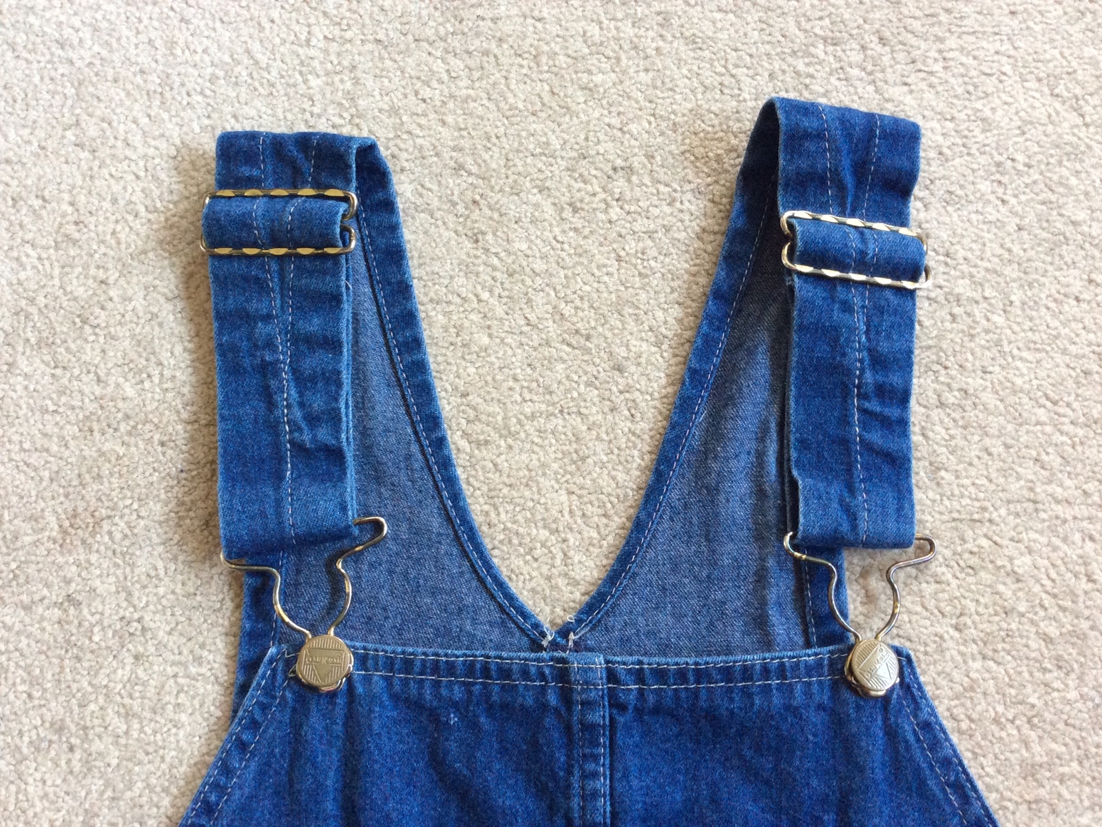 Vintage Oshkosh B’Gosh Vestbak Overalls Jean Cutoff Shorts Size 33/4 Zipper Fly
