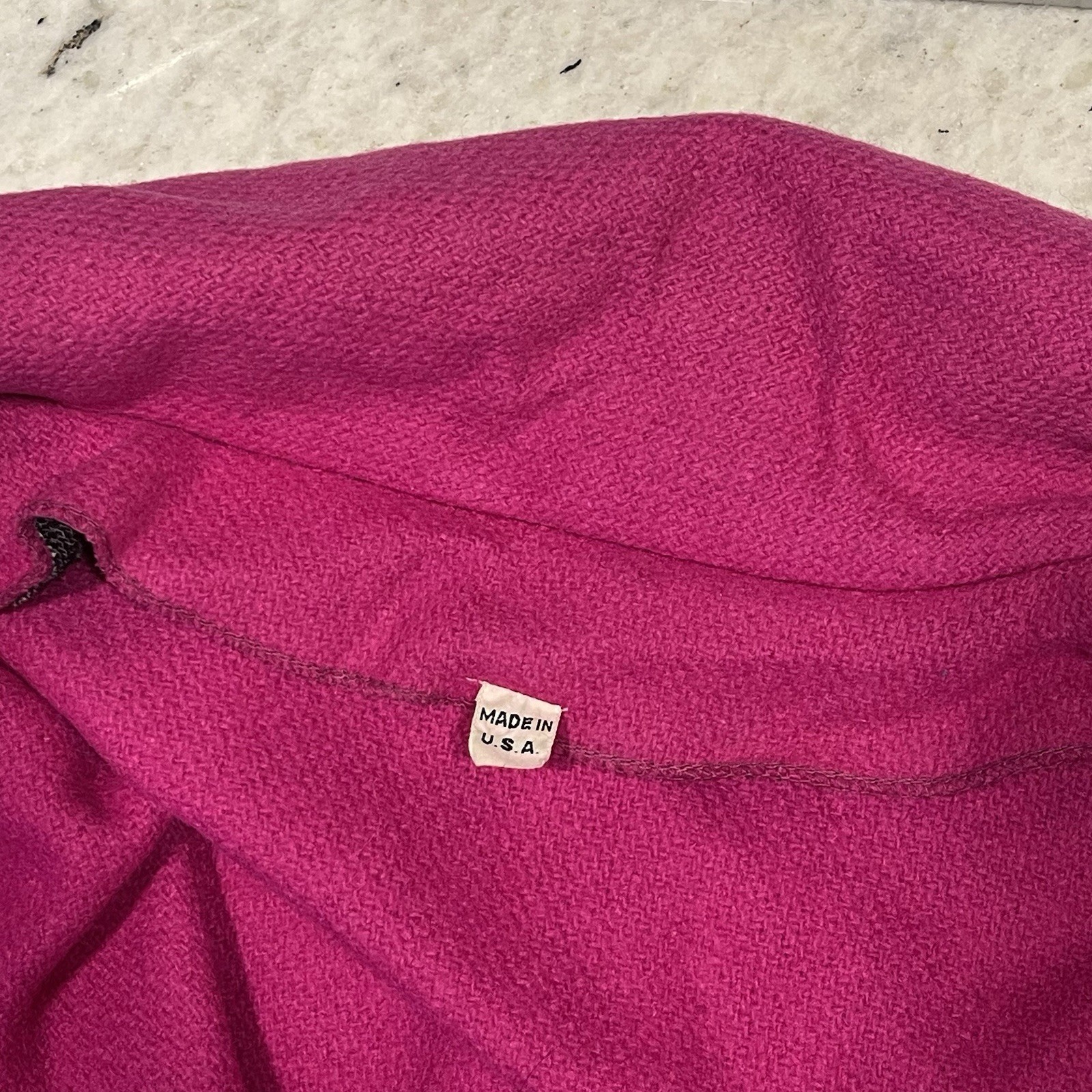 Vintage Country Pacer Wool Pea Coat Poncho Jacket Women’s Size XL 16/18 Pink