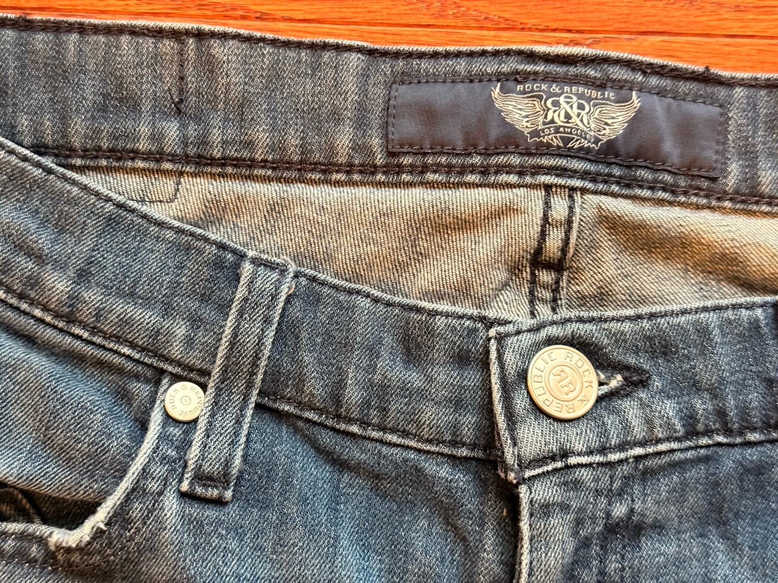 Women’s Vintage Early 2000’s Rock And Republic Size 32 Wide Leg Jeans