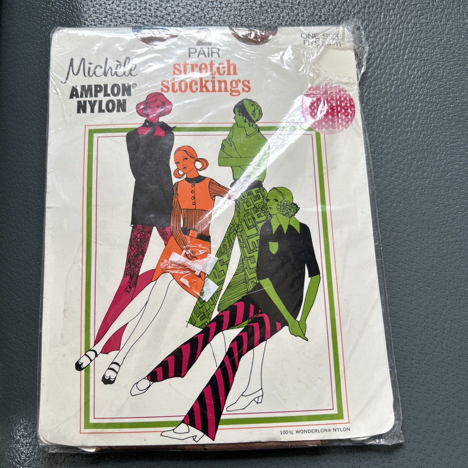 2 Pairs Vintage NOS 70’s Wonderlon Stockings Suntan? One Size