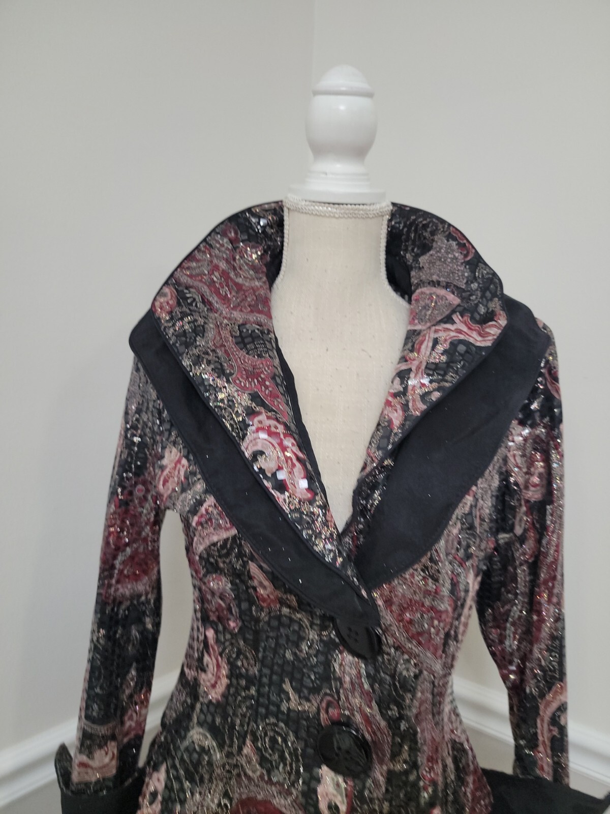 Women’s SONG & SUNG By Design Today’s Black and Blue Knit Jacket Size S