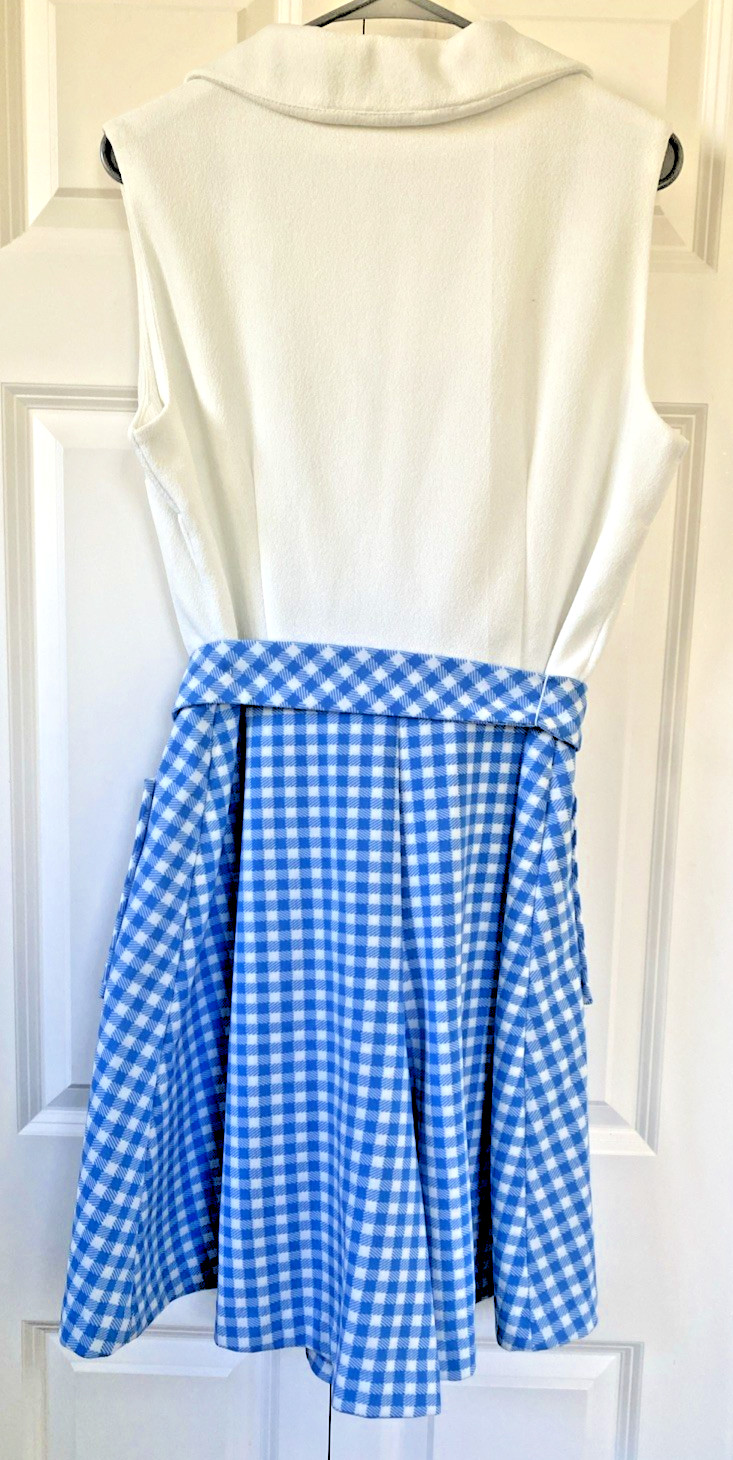 VTG Women’s 70s Blue Gingham Romper Dress Sz 16 Walden