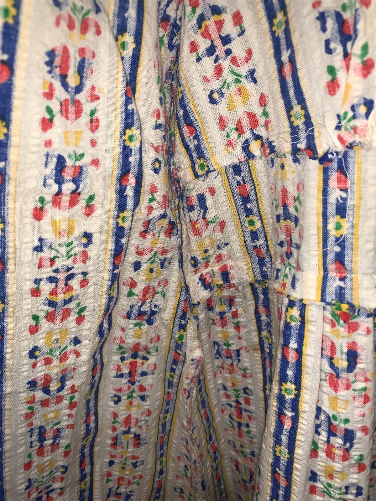 Rooster Horse Fair Isle Holland Print, Cottage Core Praire Dress