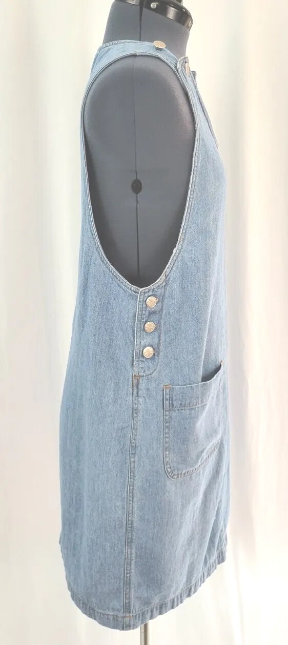 Vintage FADS Denim Jumper w Front Patch Pockets Size Small