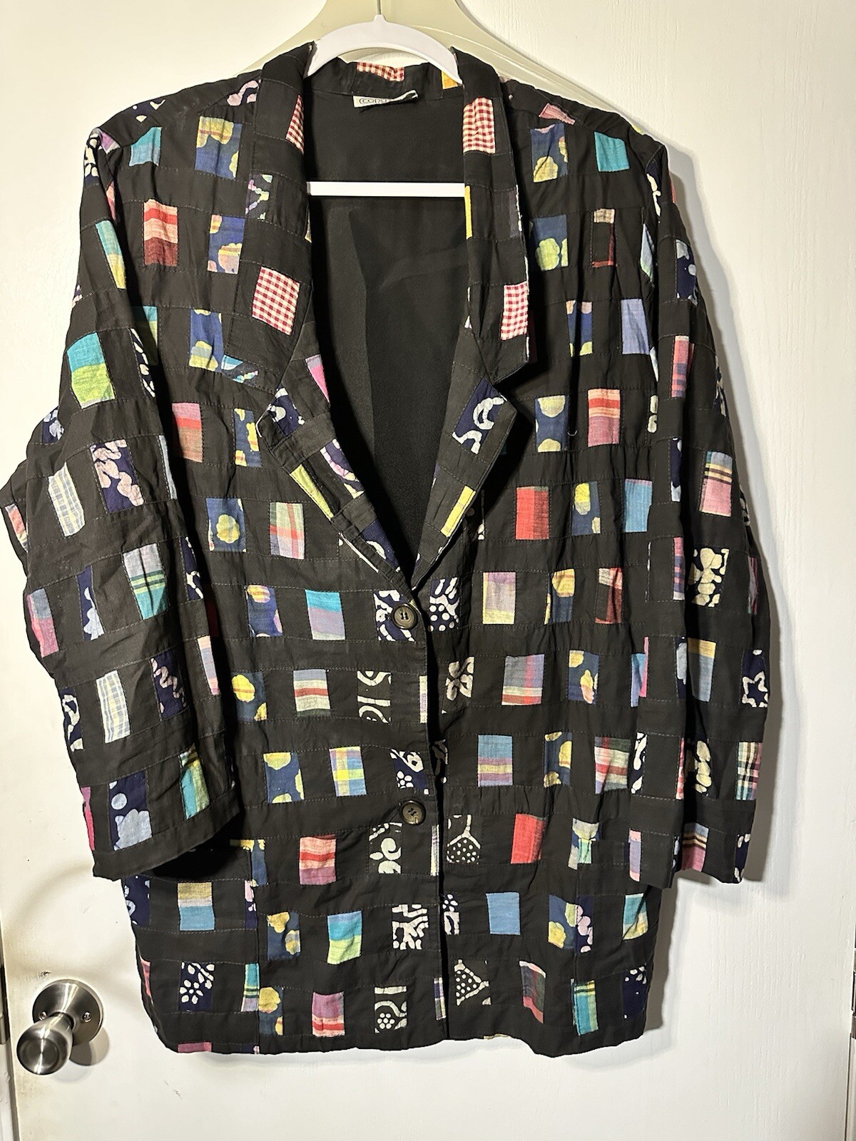 Vintage COPYCATS FUNKY PRINT CHECKERED BLAZER