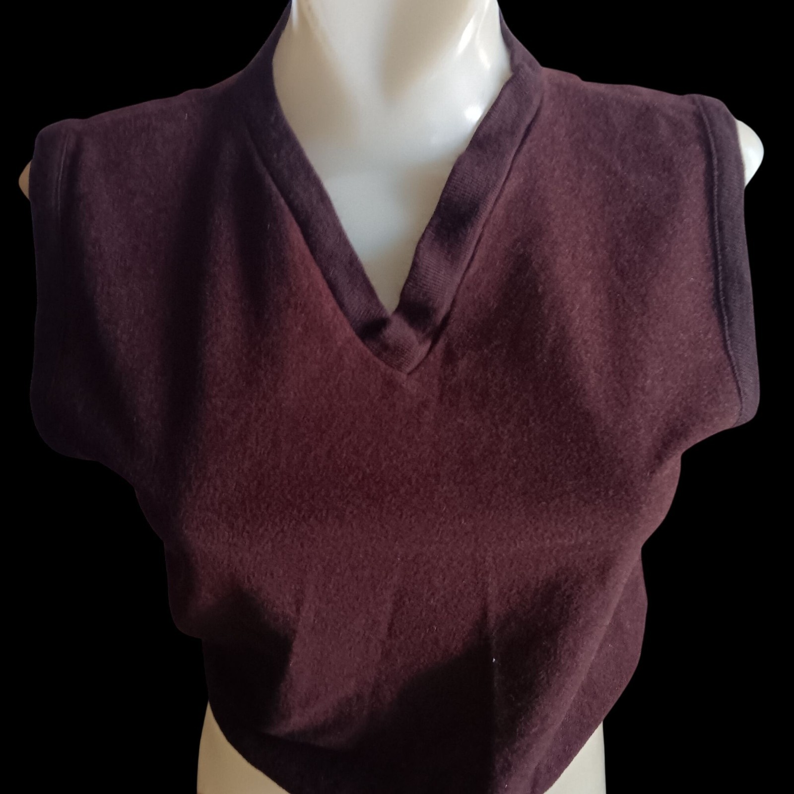 Vintage Women’s Small V-Neck Top Brioso Velour Sleeveless Boys M 12-14 70’s Boho
