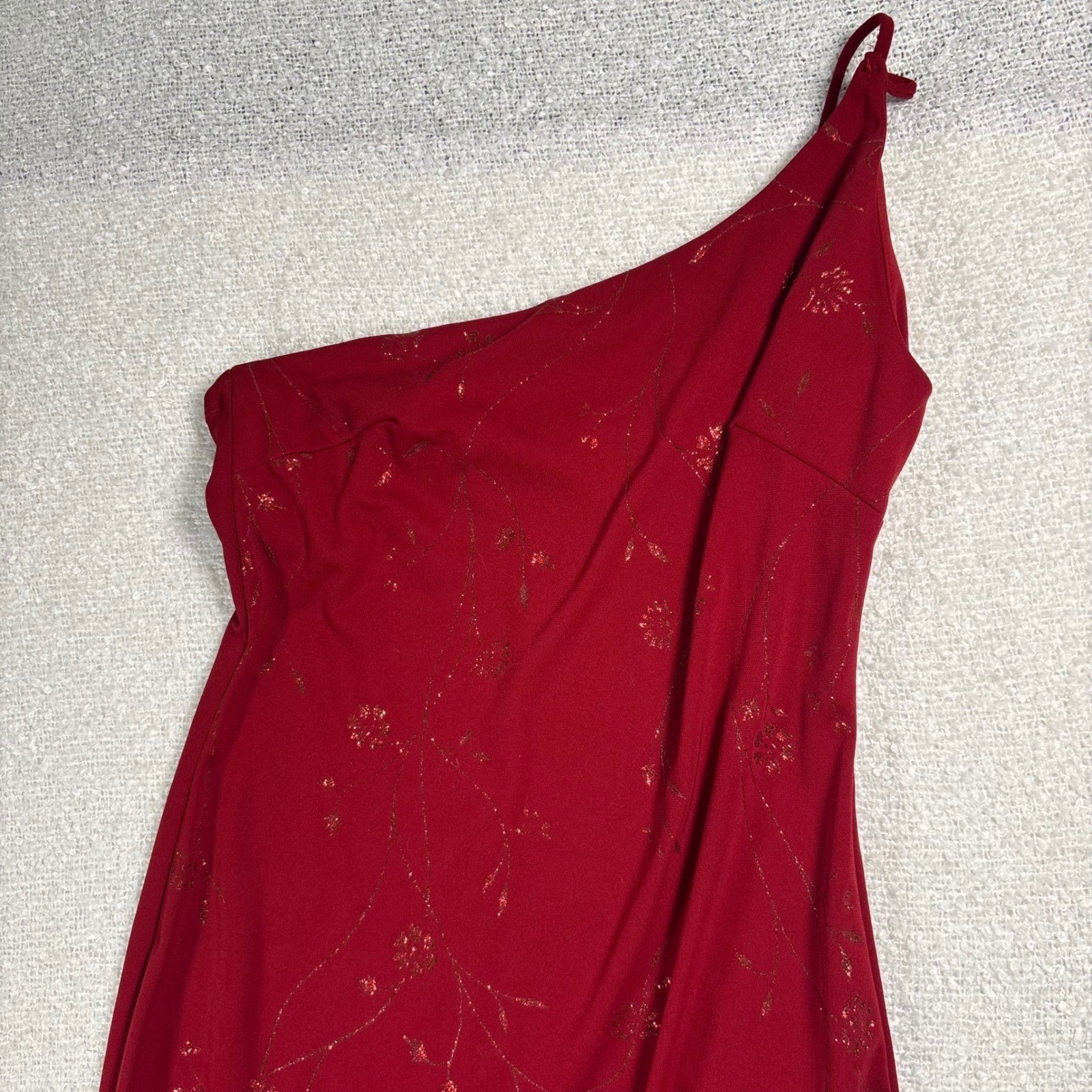 vintage 90s rampage classy wine red glitter floral elegant maxi prom dress y2k
