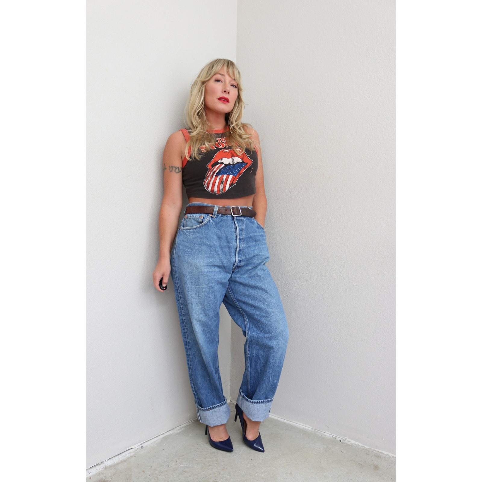 1990’s Vintage US Made Levi’s 501 Button Fly Jeans Women’s XL XXL 38″ 39″ Waist