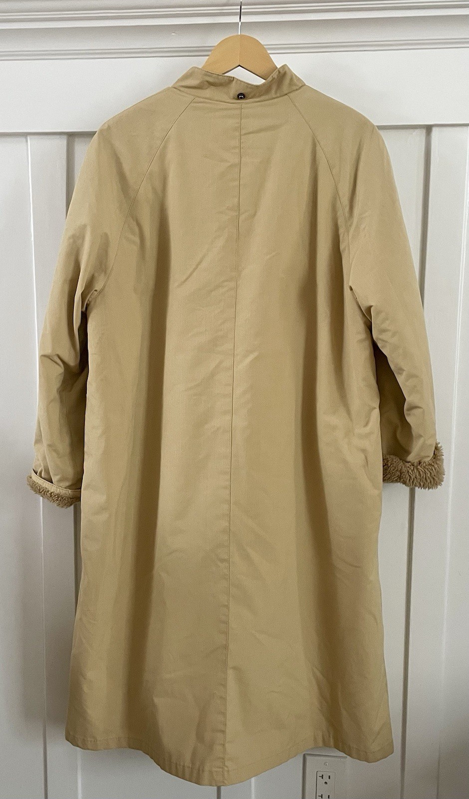 Bonnie Cashin Weatherwear Rusell Taylor Canvas Coat W/ Fauxfur Lining Size16