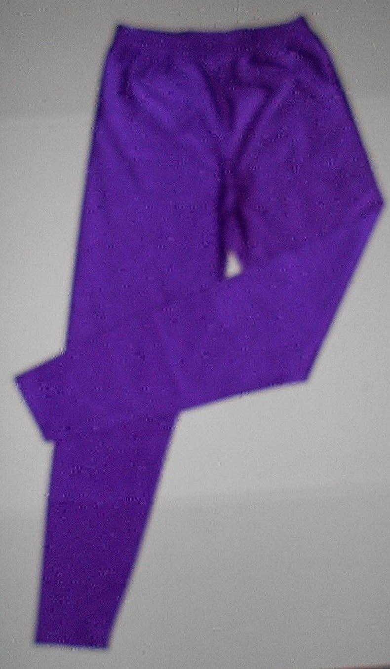 Womens Vintage Modern Motion Bodywear Purple Shiny Cropped Capri Pants Sz M