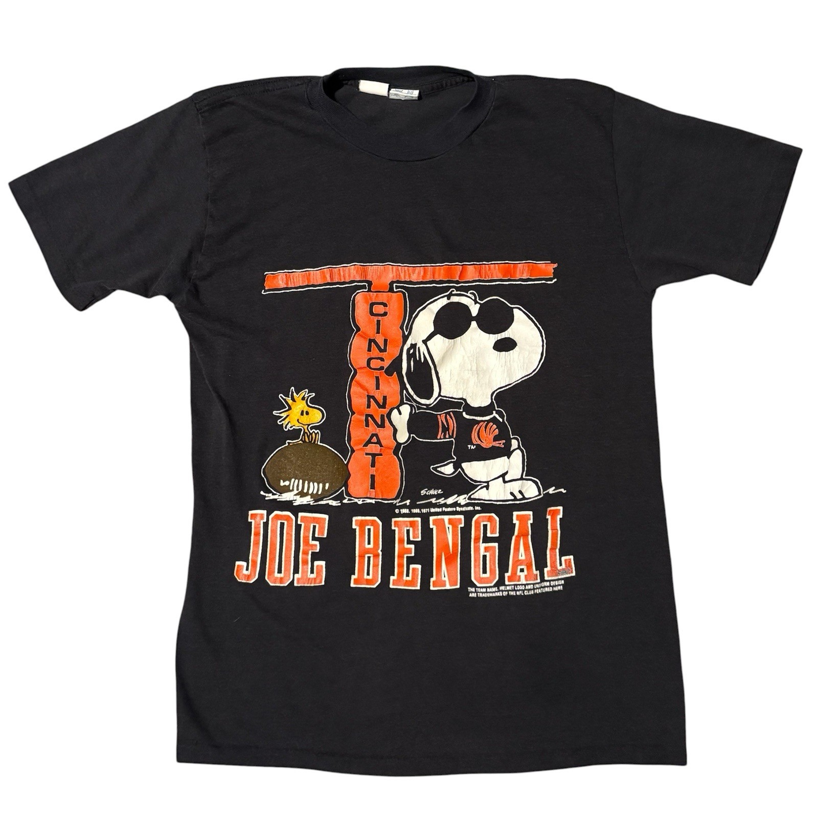 Vintage 70s Cincinnati Bengals Joe Bengal Snoopy T Shirt Artex USA Women’s Small