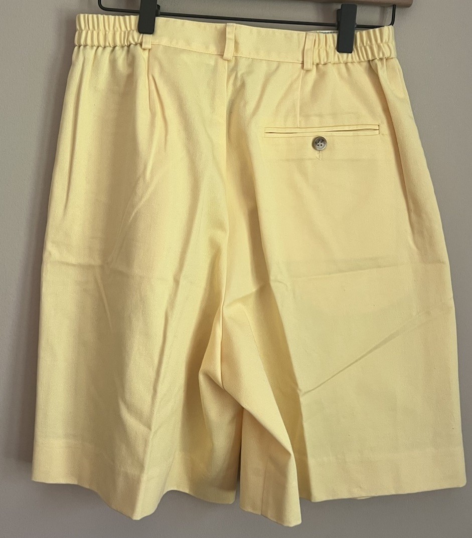 Vintage Talbots David Brooks Shorts Yellow High Waist Mom Golf Size 8