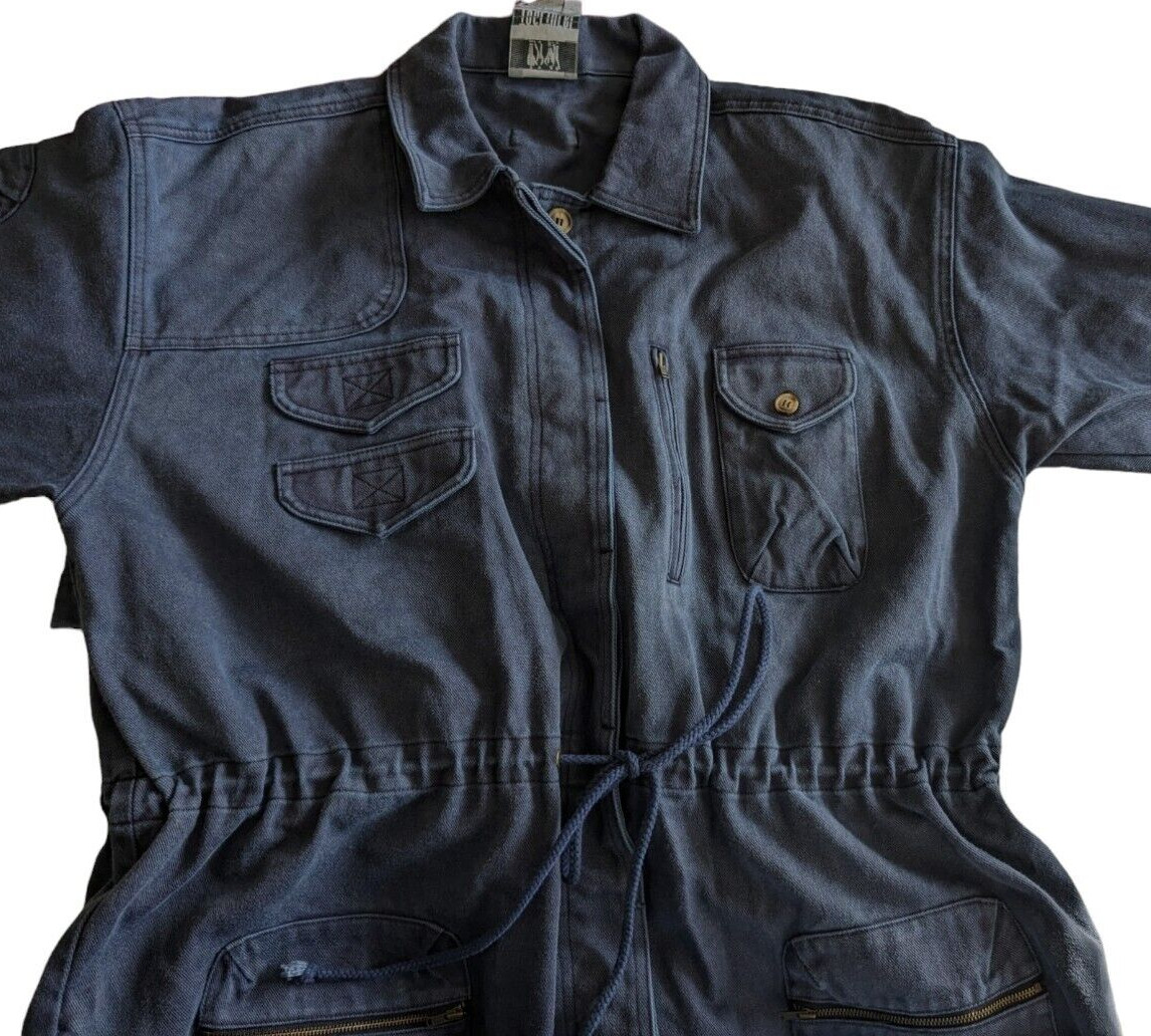 Vtg 80s/90s 3X/4X NWT Together! Spiegel Denim Maxi Trench Coat New Wave Utility