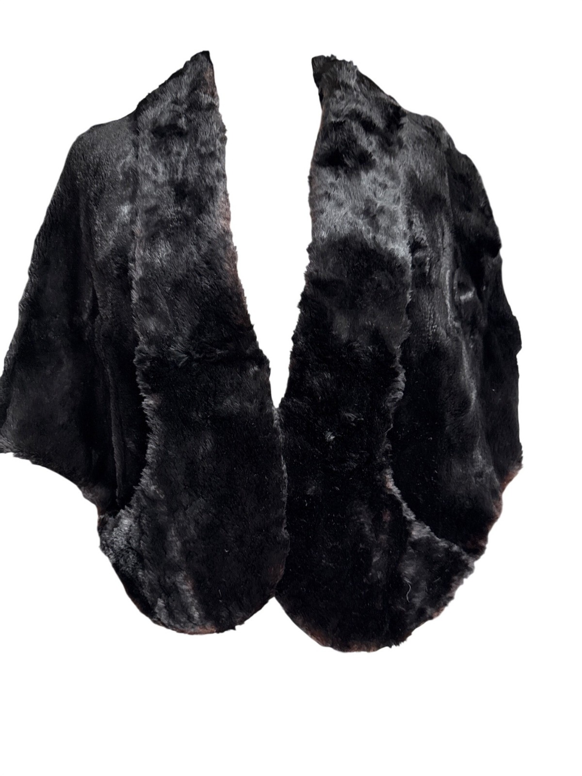 Vintage Black Ebony Mink Fur Cape | Rohland Furs Michigan | Old Hollywood Glam C