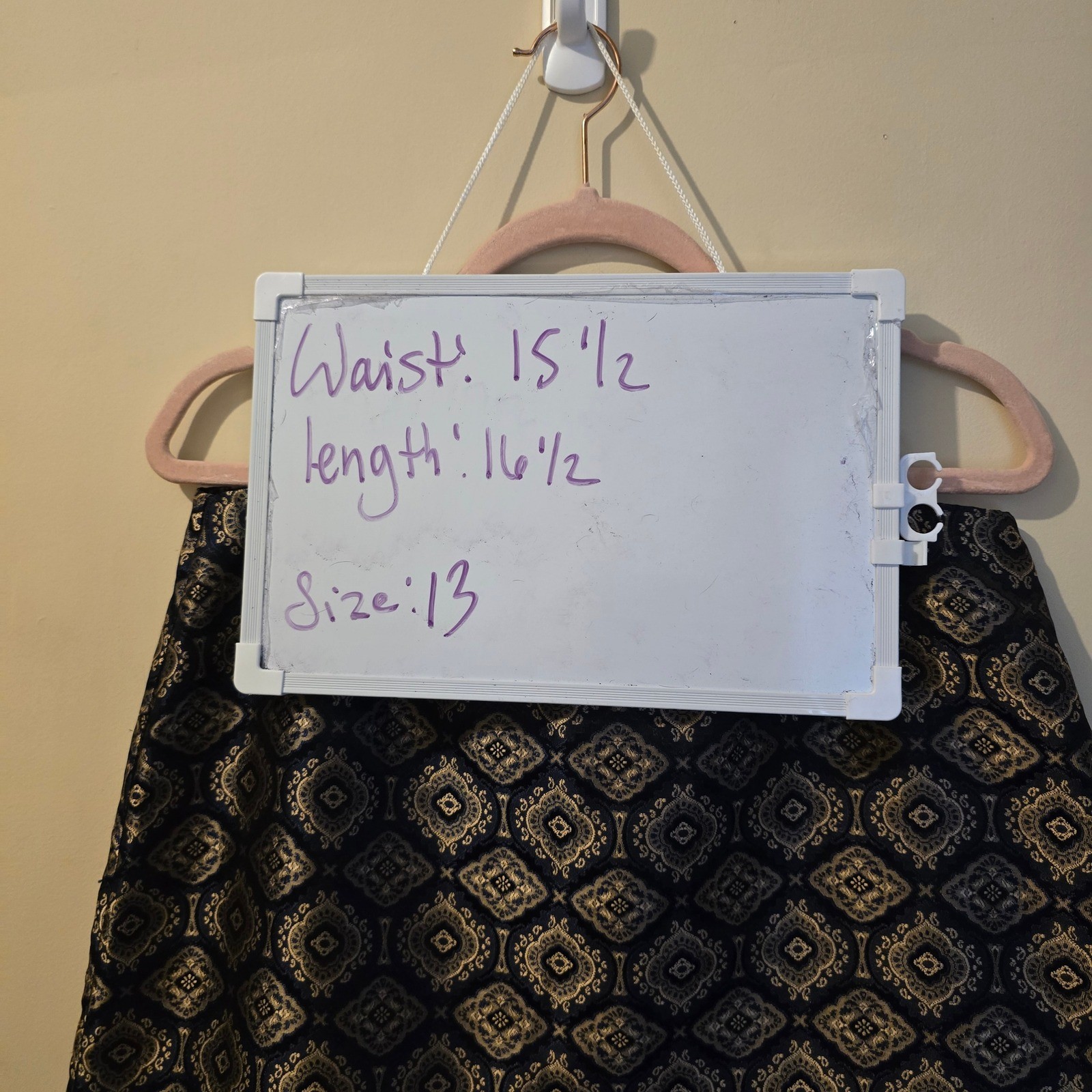 Jonathan Martin Vintage Brocade 2 Piece Set Crop Top Mini Skirt Navy Gold Sz 13
