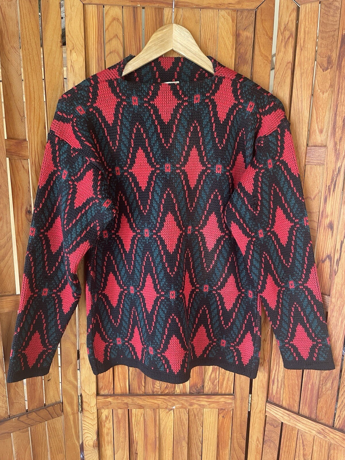 50s German wool Ski Sweater Women’s Crest Kammgarn Wolle Brinkmann Vintage