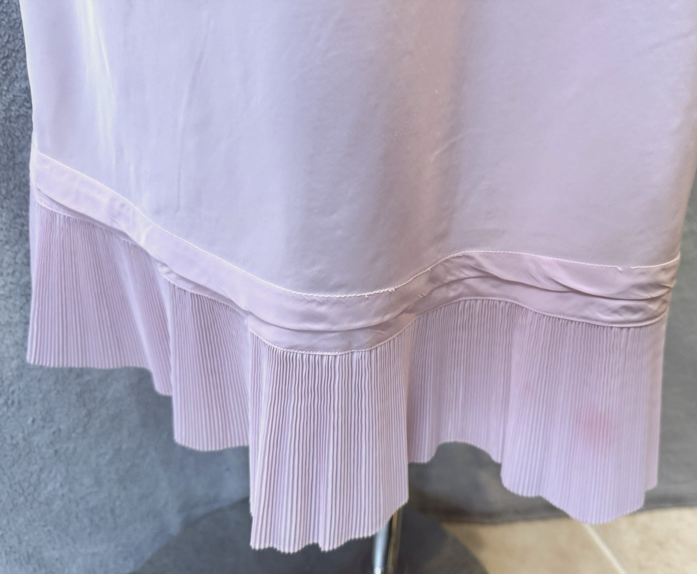 VTG BARBIZON Full Slip Dress Endear Tafredda, Crystal Pleats, Pink Sz M/L Grunge