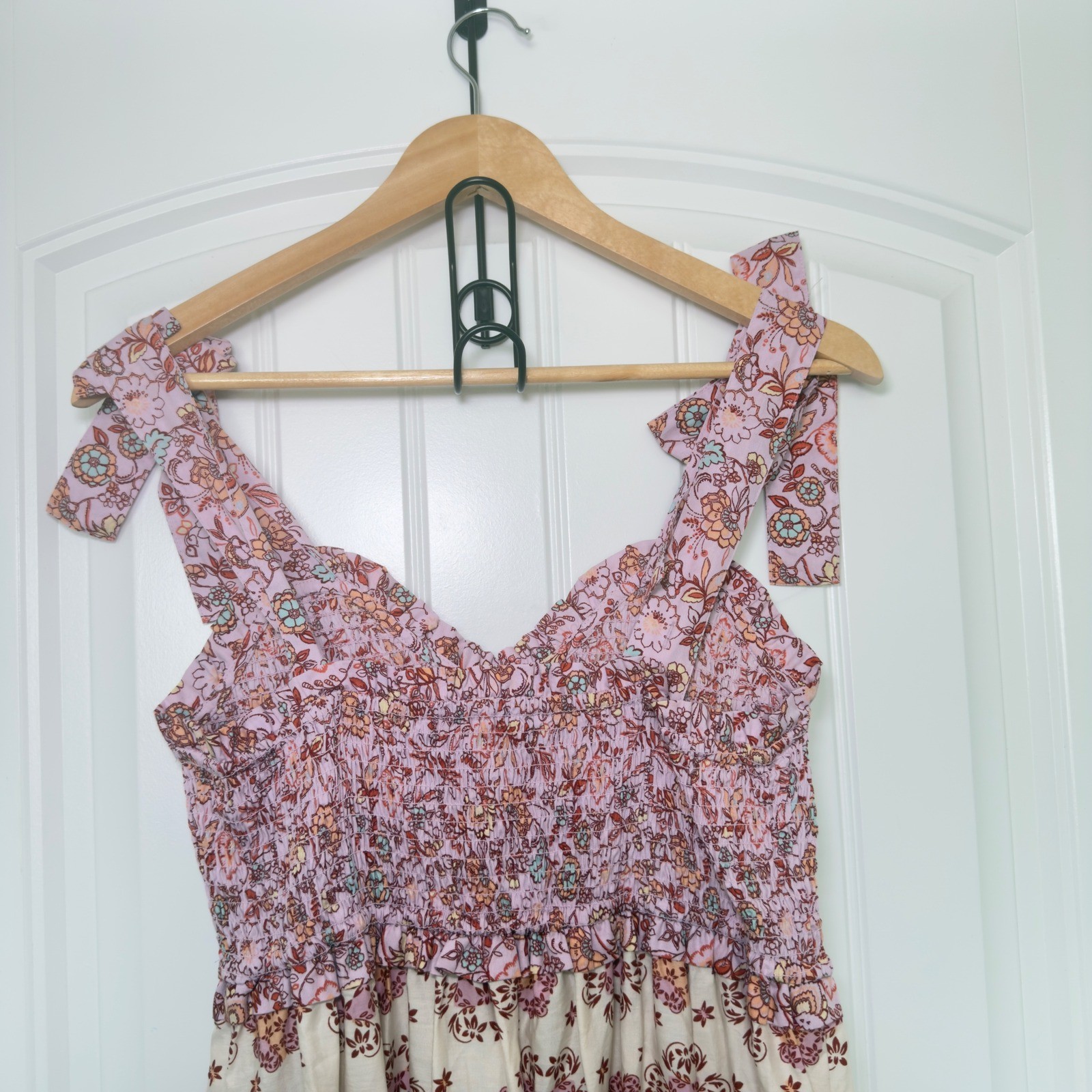 Nanette Lenore Medium Floral Patchwork Cottagecore Prairie Chic Hippie Dress