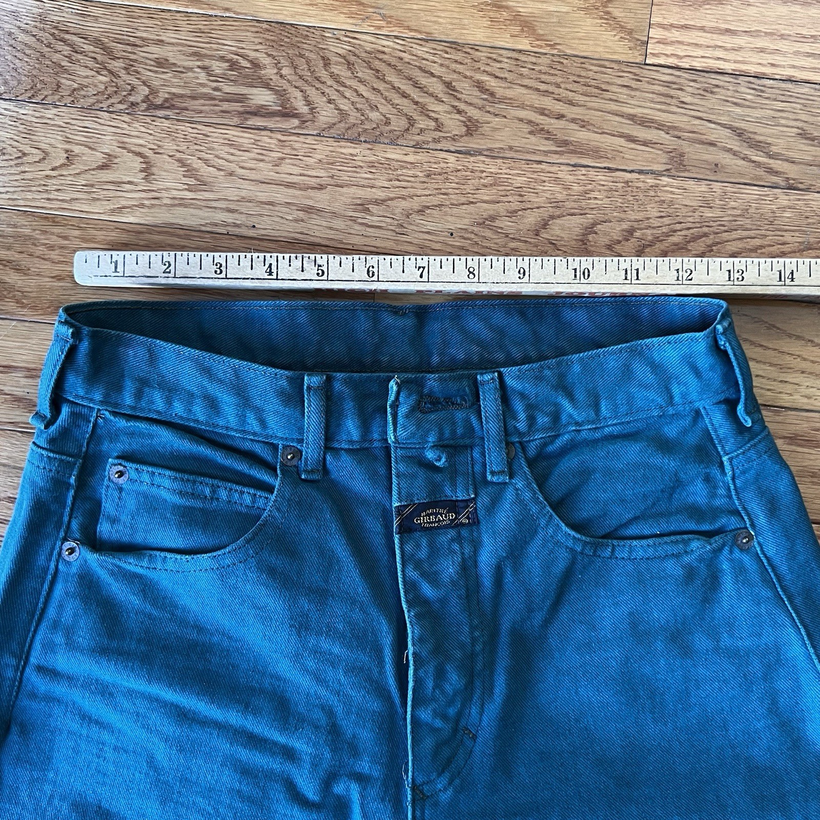 VTG Rare 90s Women’s Marithe Francois Girbaud Jeans Size 7/8 Turquoise-Blue-Teal