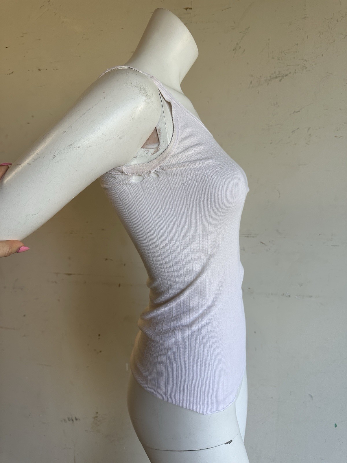 1950s Charmode All Cotton Ribbed Tank Camisole Undershirt Vintage 50s 60s