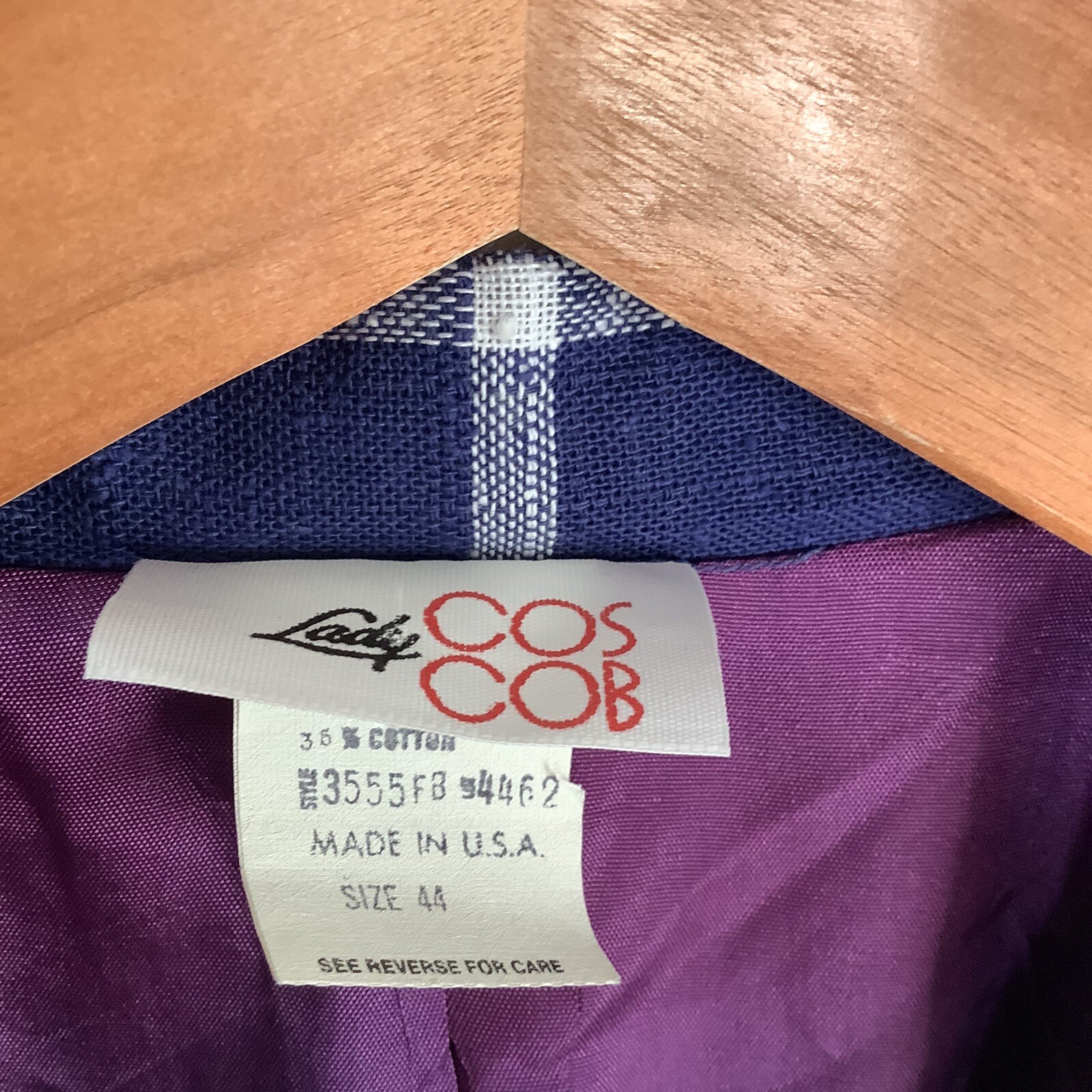 Vintage Cos Cob Blazer Women’s Size 1960s 1970s Secretary Look Size 44 NWT