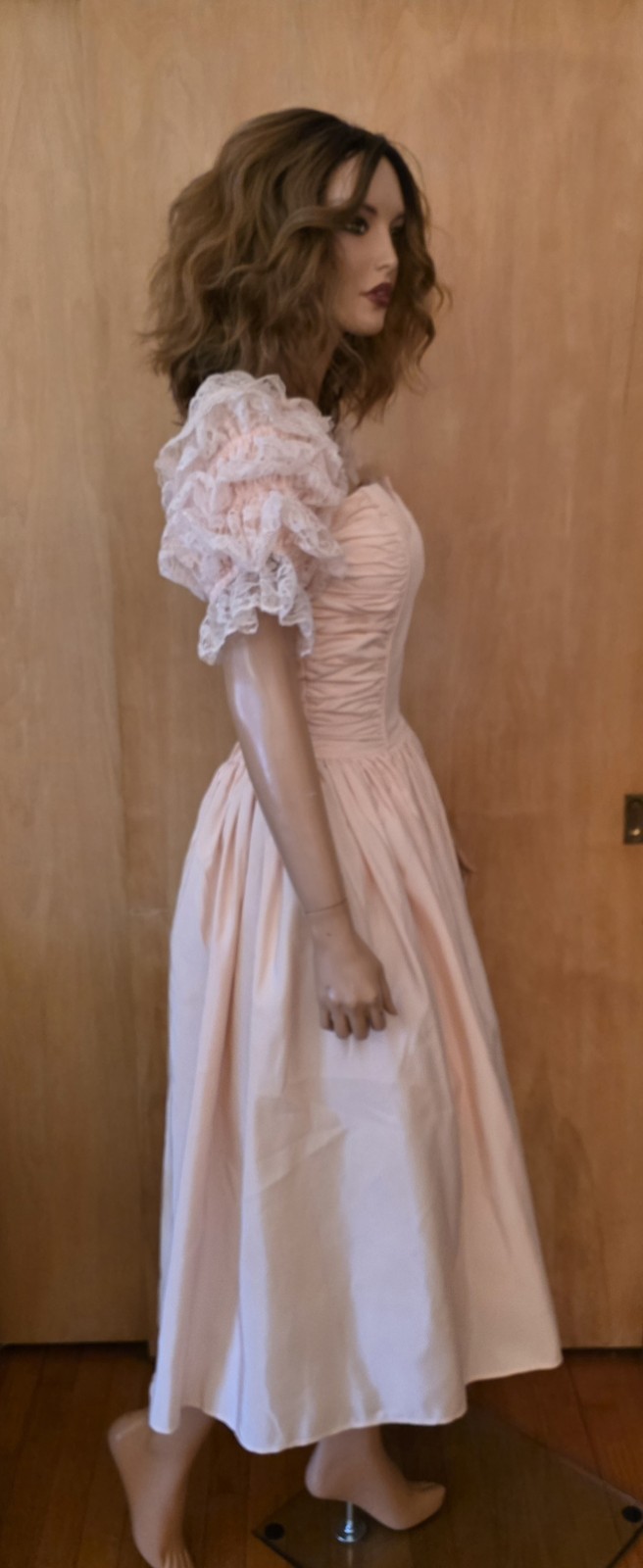 GUNNE SAX ~ VINTAGE 80’S PINK FRILLY PROM FORMAL DRESS ~ Refer To Measurements