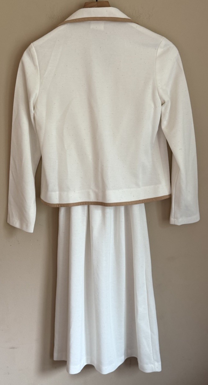 Suit Dress Vintage Jacket Set 70s 80s Womens Size 8 10 Medium Dary Sue