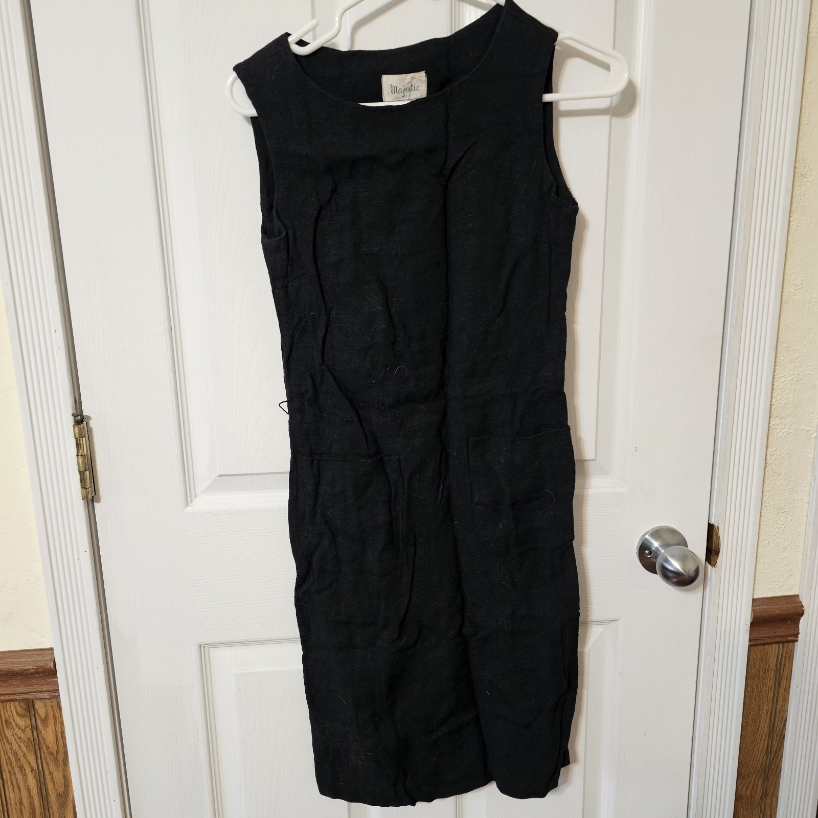Majestic Brand Vintage Mod Dress 1960s- 70s With Pockets Size Small ?