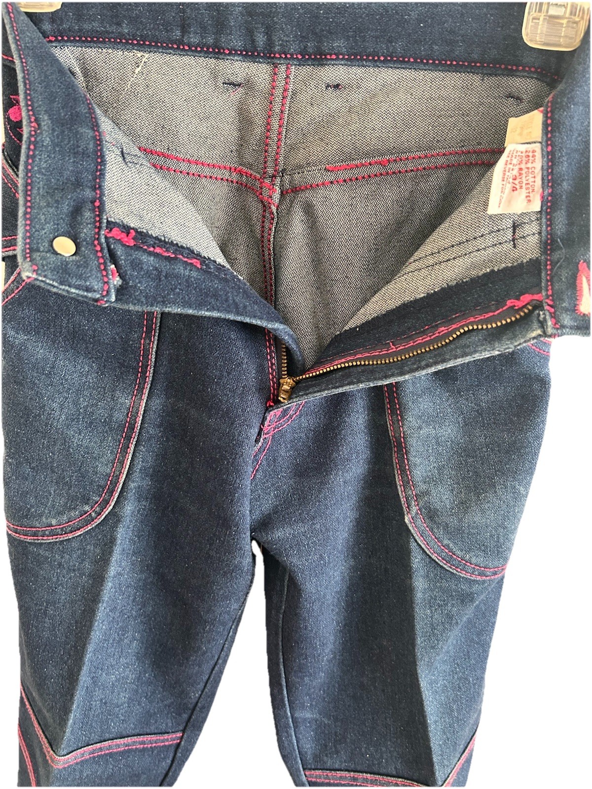 Vintage Women’s 1980s Filippo-Totti High Waisted Jean Over Stitching Size 3/4