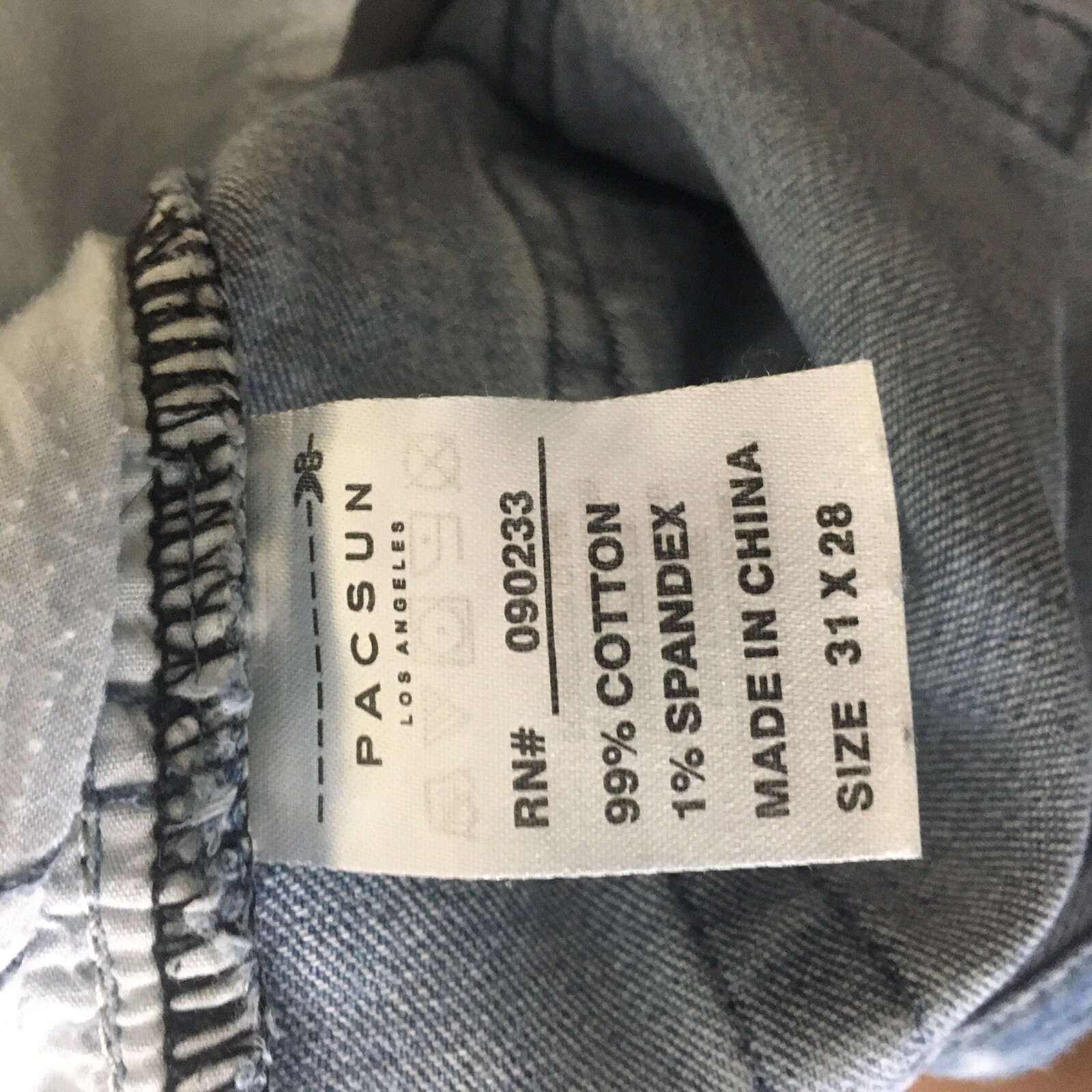 Pacsun Jeans Women 31×28 Slim Tapered Stretch Light Wash High Waist 90s Mom Y2k