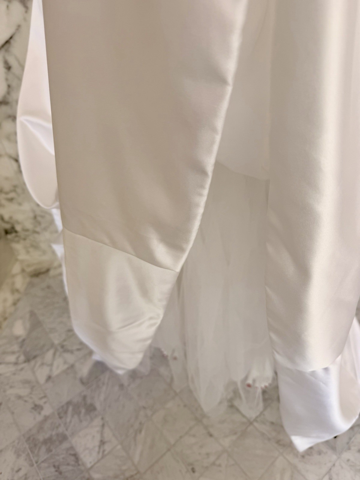 Prestige Bridal Satin Wedding Dress Size 10 Minimalist Ball Gown Chapel Train
