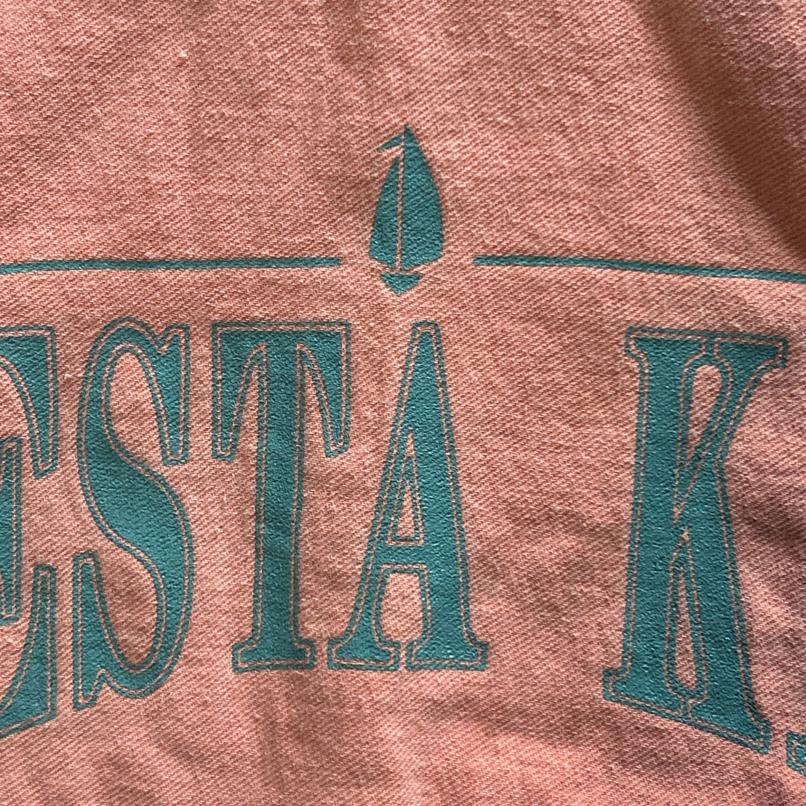 Vintage Cottontops Pullover Crew Neck Sweatshirt Siesta Key large Orange USA