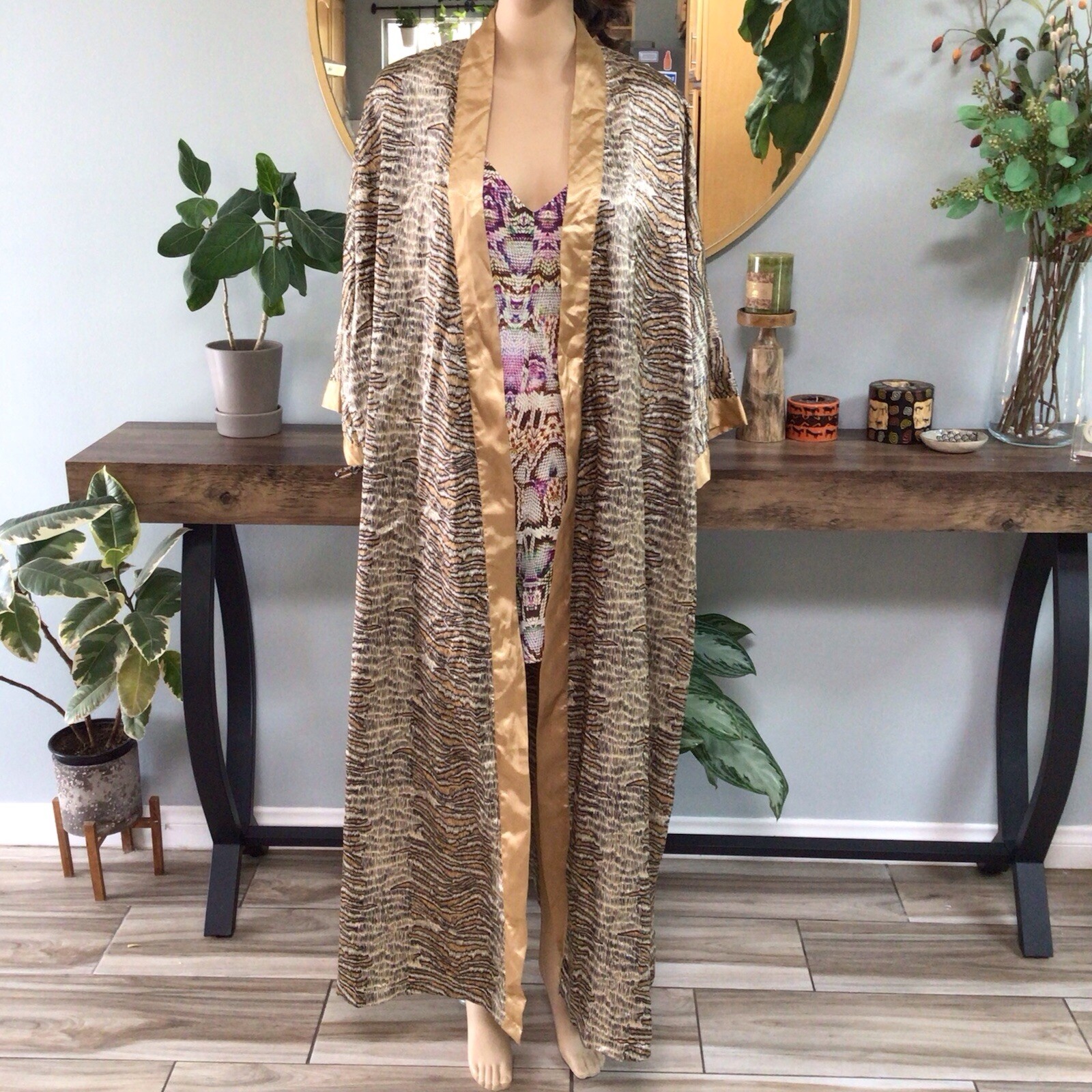 Vintage Contessa Di Roma Cheetah Print Kurse Men Rob Size 3X