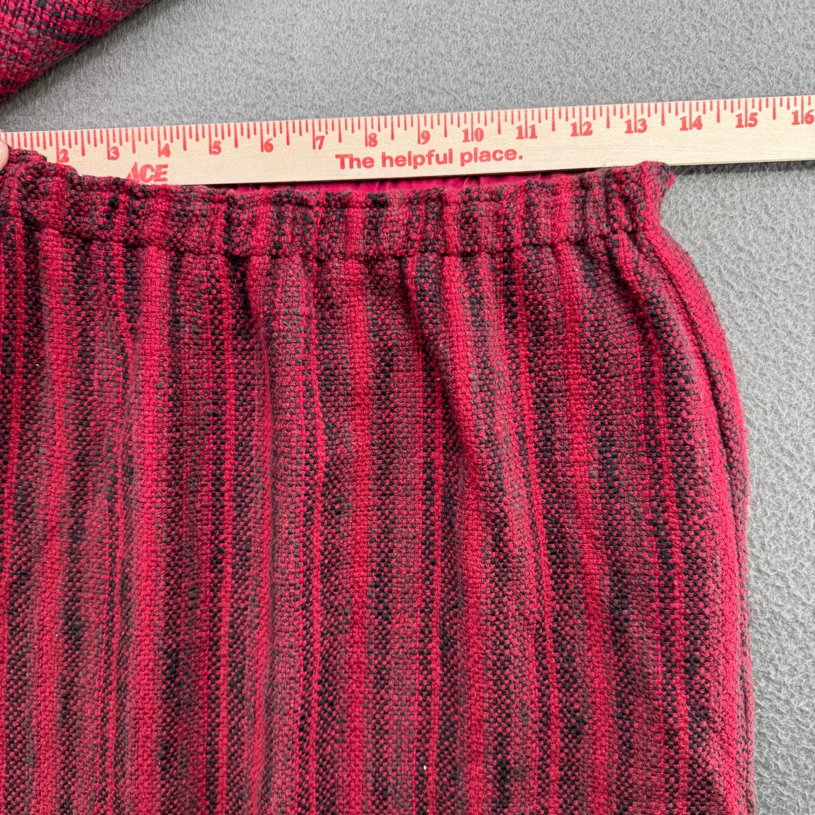 Vintage Marilyn Nelson Dress Set Women M Handwoven Artisan Knit Skirt Top Two