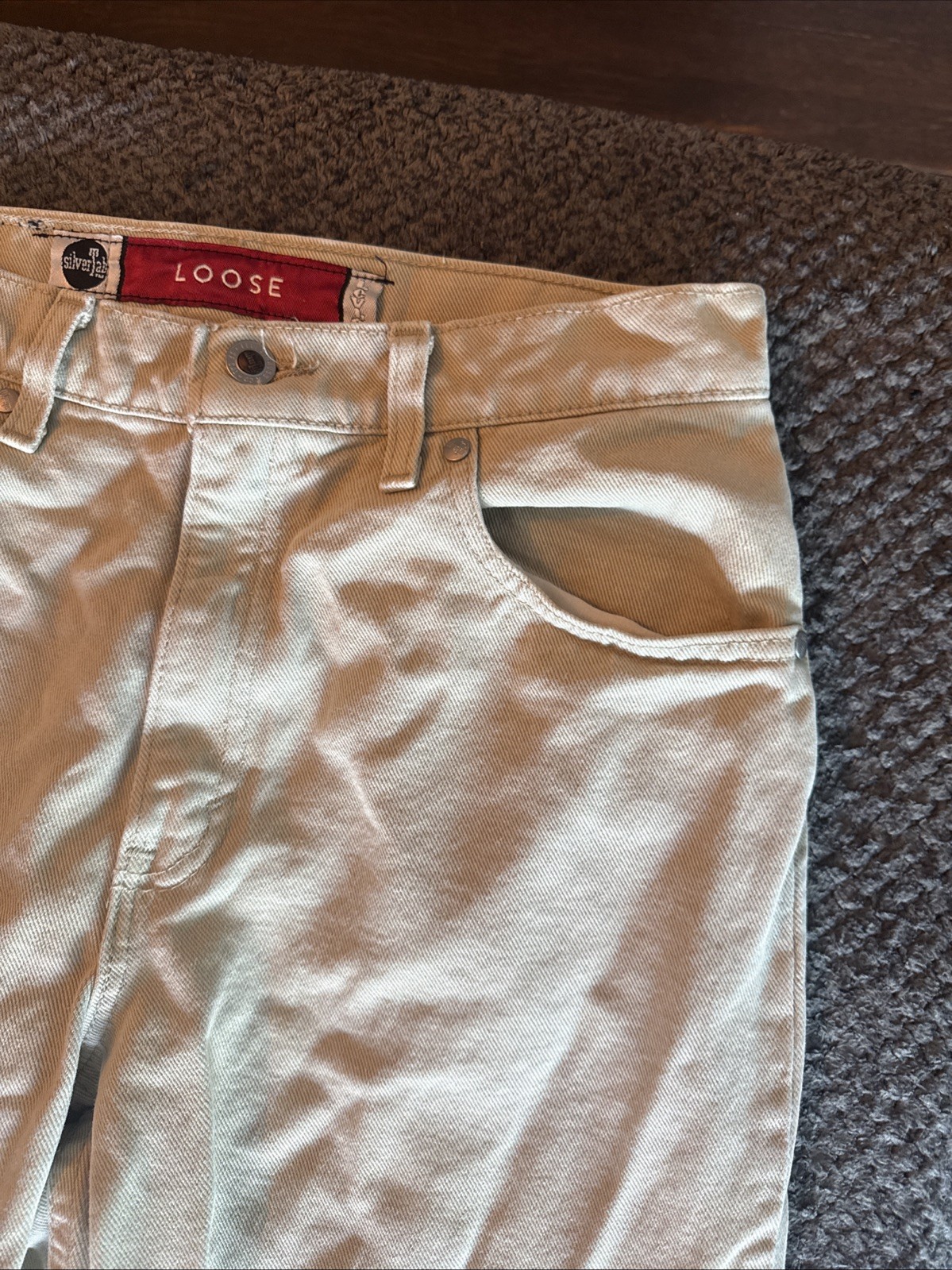 Vtg 90s Levi’s SilverTab Loose Fit Khaki Pants Womens Size 6 Made USA Workwear