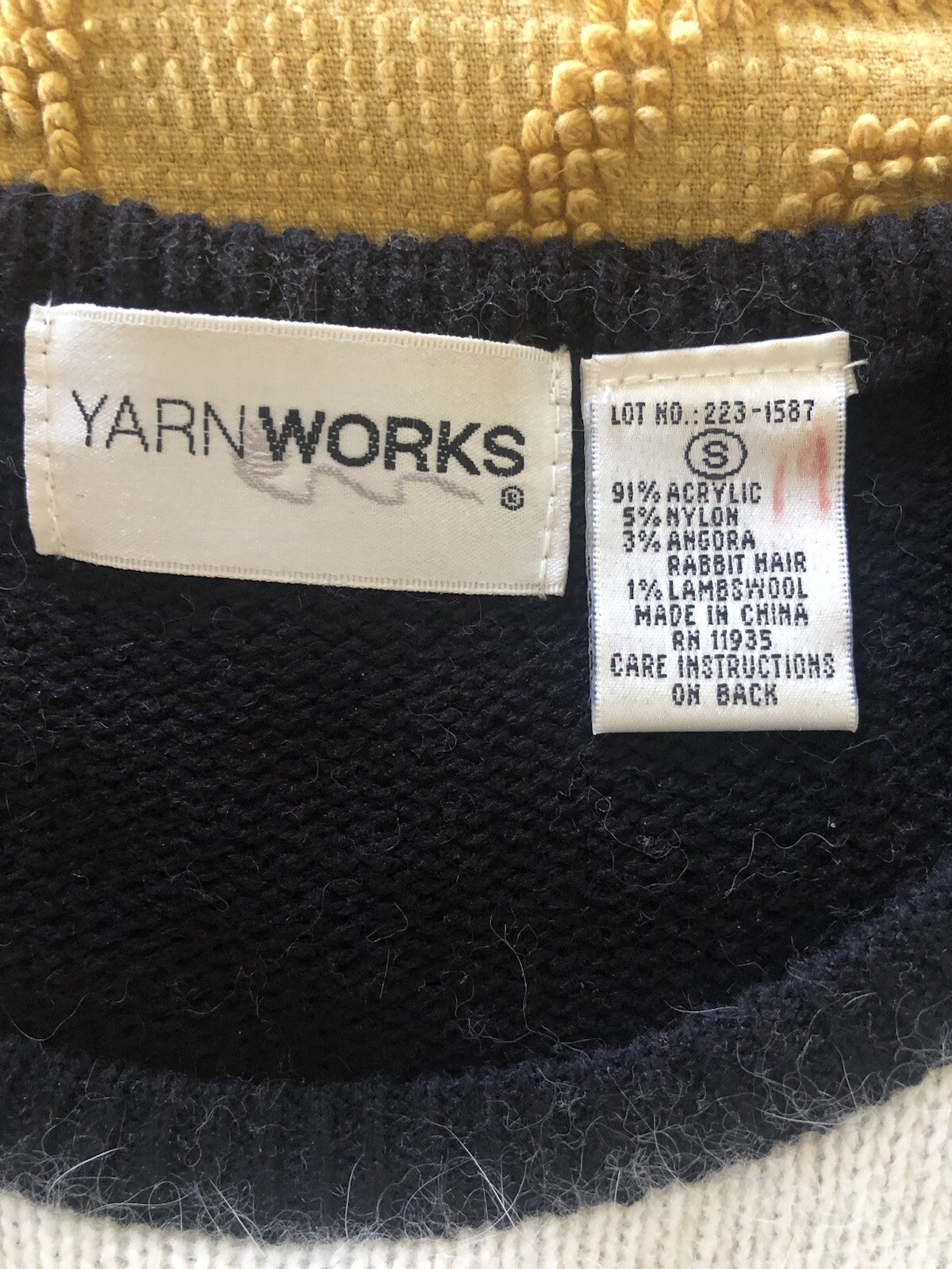 Vtg Yarn Works Angora Blend Sweater Dress Small Q10