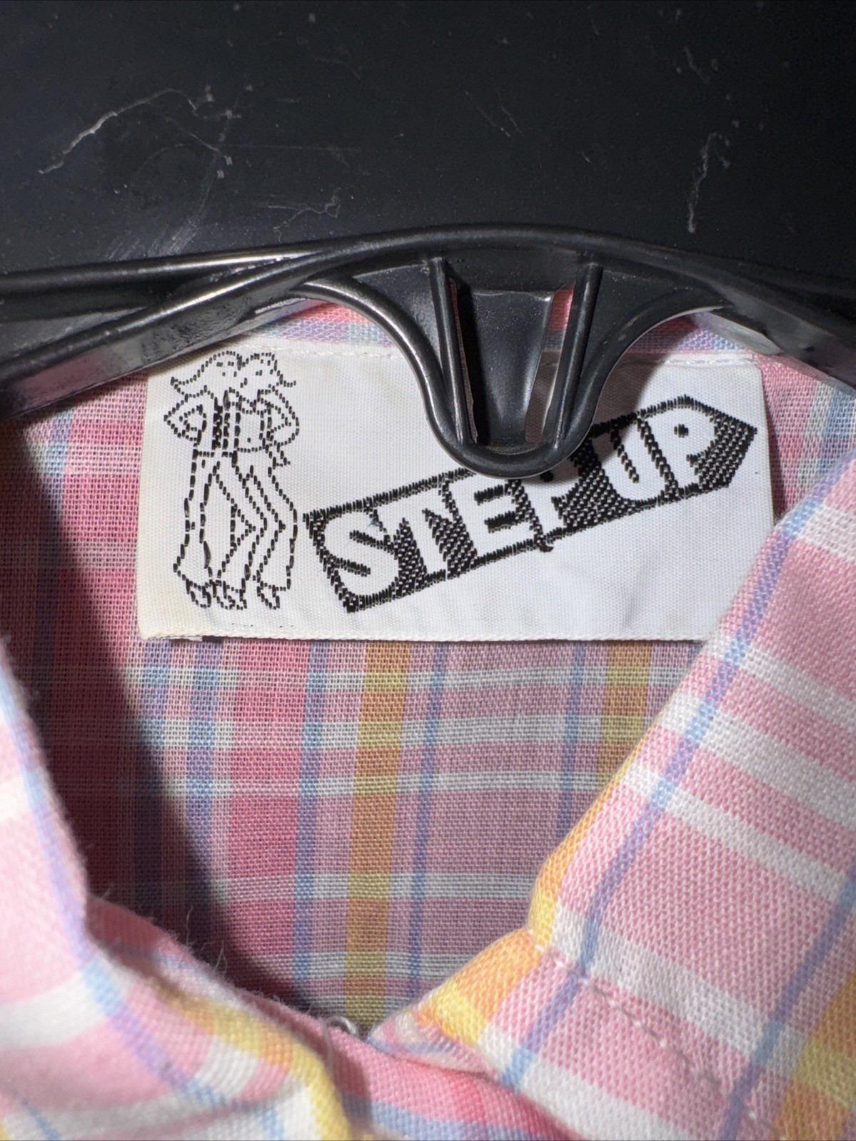 Juniors Med/Large Vintage Short Sleeve Plaid 1960 Step Up Gibson Girl